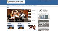 Desktop Screenshot of cameroncountyecho.net
