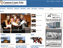 Tablet Screenshot of cameroncountyecho.net